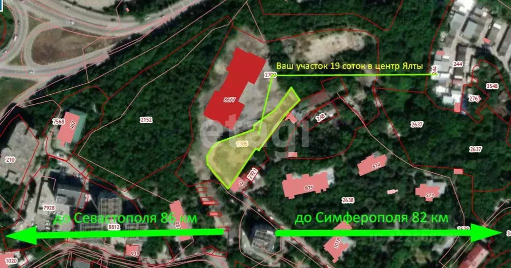 Участок в Крым, Ялта проезд Видовой, 6 (19.0 сот.) - Фото 2
