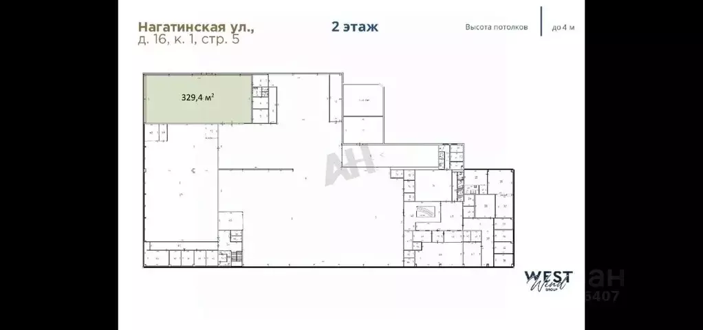 Помещение свободного назначения в Москва Нагатинская ул., 16к1с5 (329 ... - Фото 2