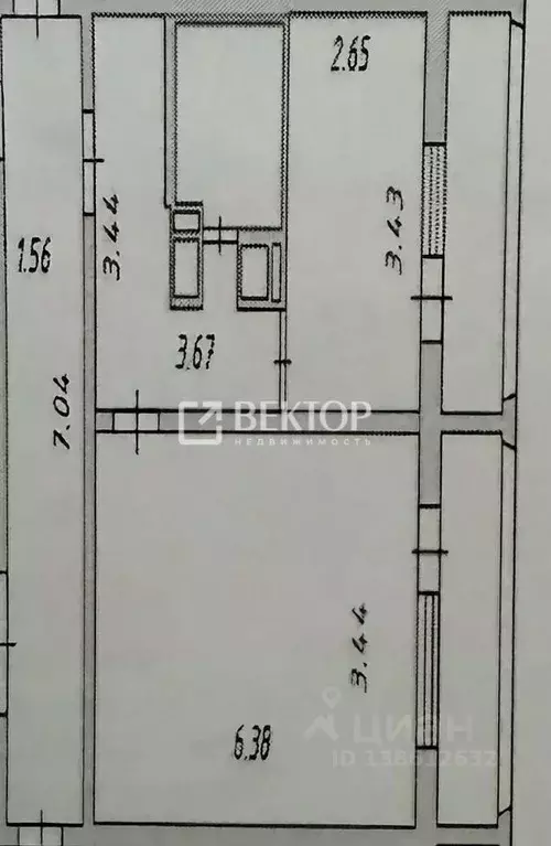 1-к кв. Ивановская область, Иваново Рождественский мкр, 2 (42.1 м) - Фото 2
