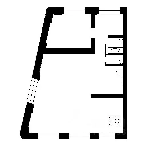 1-к кв. Татарстан, Казань Тэцевская ул., 4А (27.0 м) - Фото 1