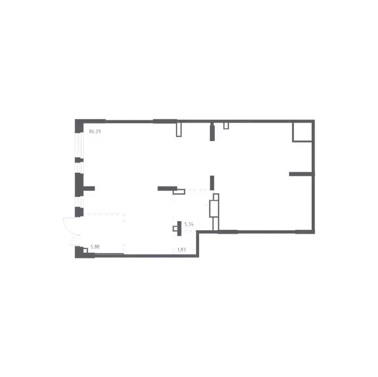 Помещение свободного назначения (99.34 м) - Фото 1