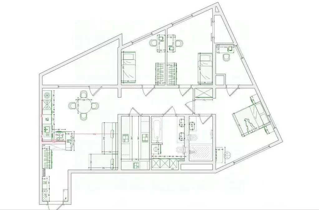 3-к кв. Иркутская область, Иркутск ул. Пискунова, 142/5 (105.0 м) - Фото 2