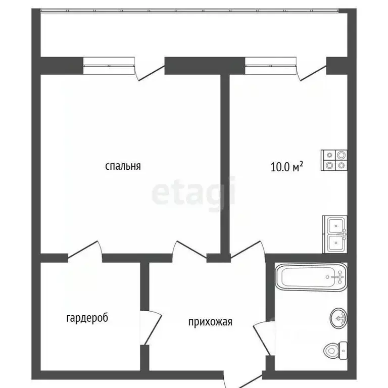 1-к кв. Ростовская область, Аксай ул. Маяковского, 11к2 (32.3 м) - Фото 0