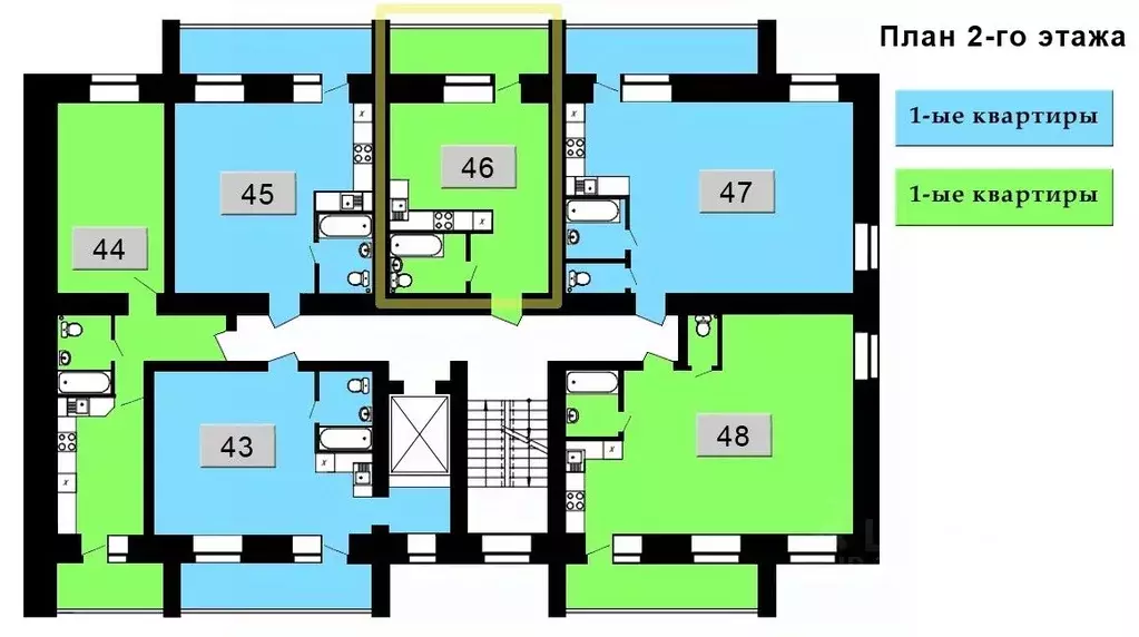 Студия Амурская область, Благовещенск Конная ул., 150 (32.2 м) - Фото 1