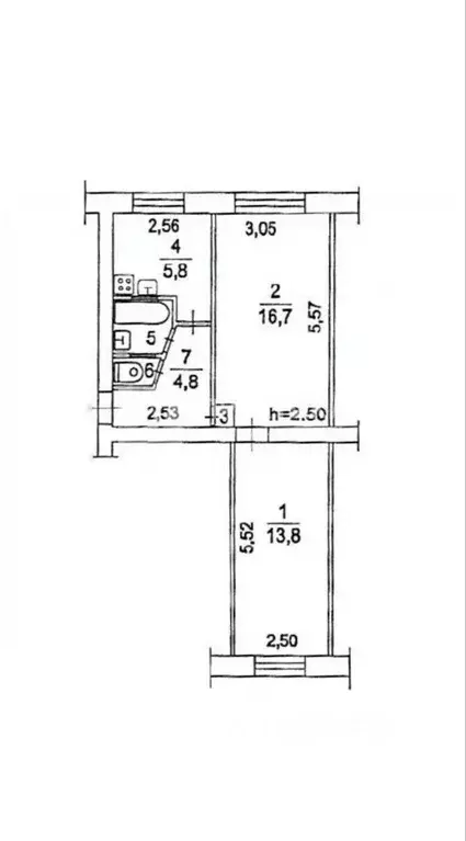 2-к кв. Московская область, Люберцы ул. С.П. Попова, 11 (44.5 м) - Фото 2