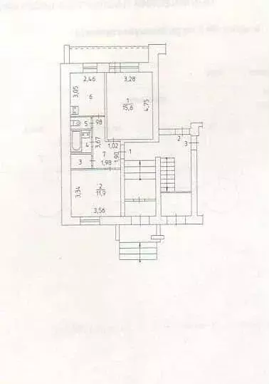 2-к. квартира, 45,8 м, 1/5 эт. - Фото 0