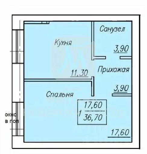 1-к кв. Оренбургская область, Оренбург Ростоши Премьер мкр,  (36.7 м) - Фото 1