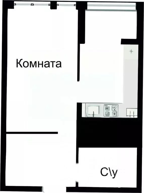 1-к кв. Рязанская область, Рязань Льговская ул., 10 (30.0 м) - Фото 2