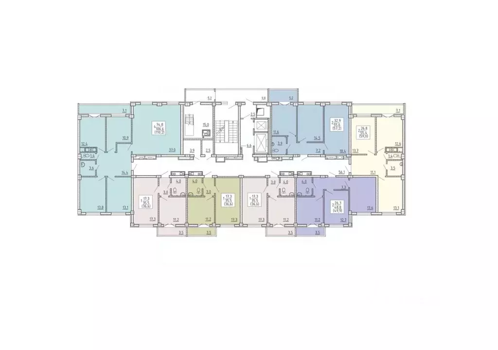 4-к кв. Воронежская область, Воронеж Цимлянская ул., 10В/2 (110.2 м) - Фото 2