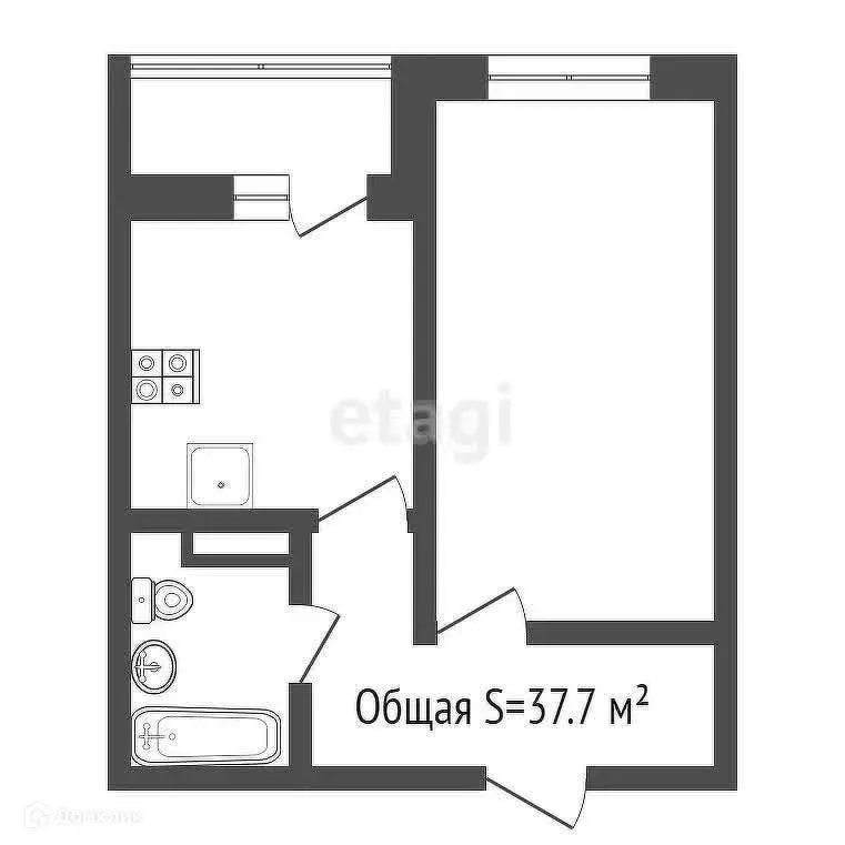 Продаётся 1-к квартира, 37.7 м - Фото 1