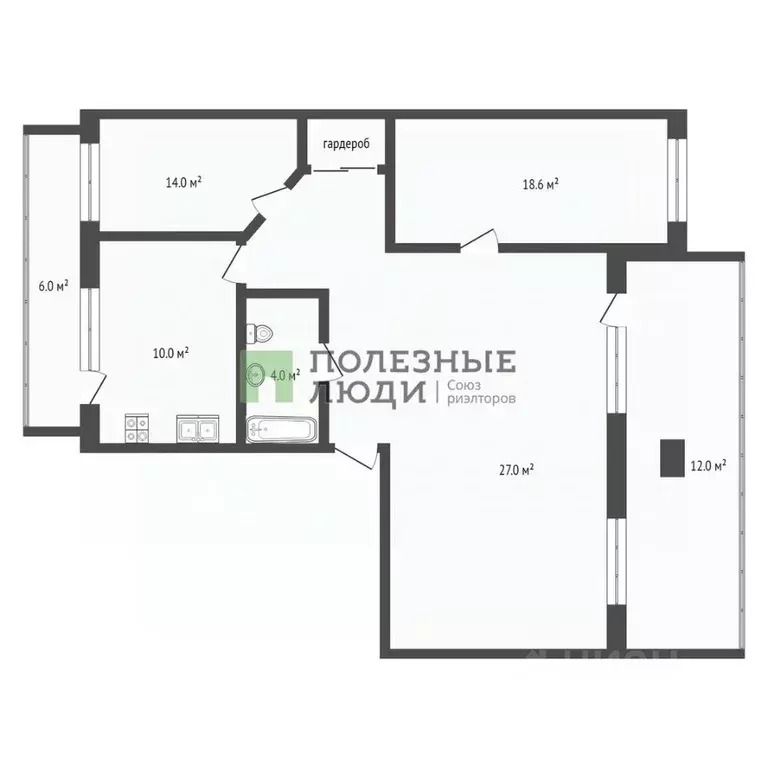 3-к кв. Севастополь ул. Коммунистическая, 36 (85.4 м) - Фото 2