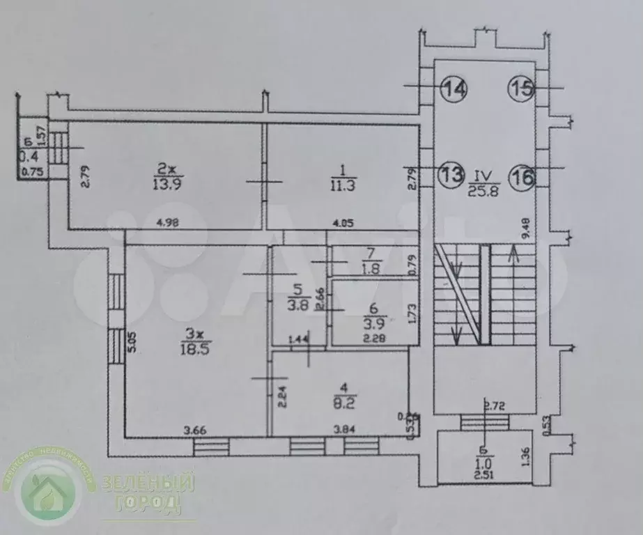 2-к. квартира, 61,4 м, 4/5 эт. - Фото 0