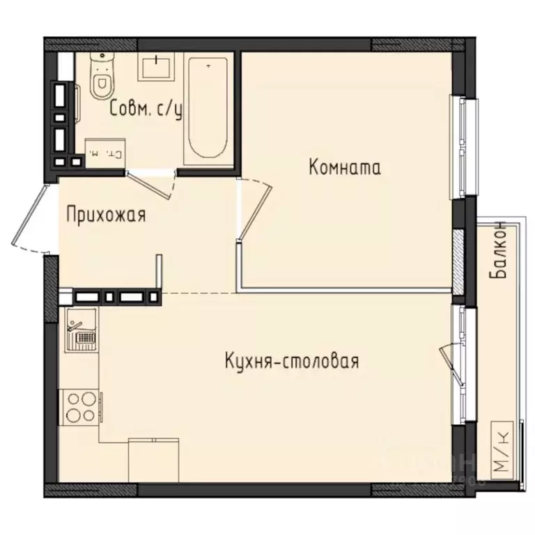 1-к кв. Удмуртия, Завьяловский район, с. Первомайский Город ... - Фото 1