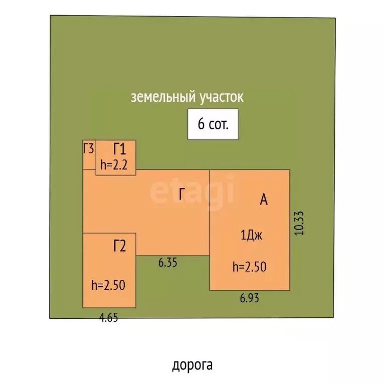 Дом в Кемеровская область, Анжеро-Судженск Трудовая ул., 35 (62 м) - Фото 2