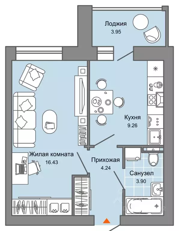 1-к кв. кировская область, киров ул. 4-й пятилетки, 82 (36.0 м) - Фото 0