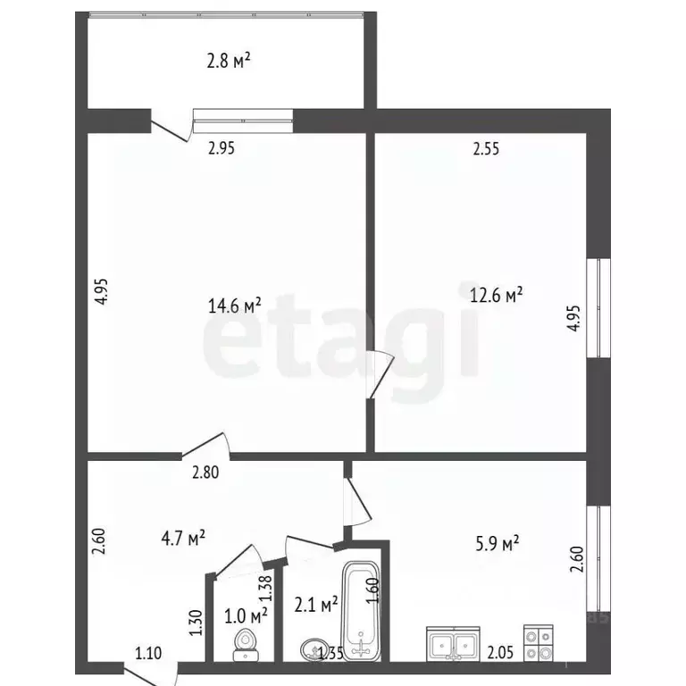 2-к кв. Самарская область, Самара просп. Металлургов, 71 (41.8 м) - Фото 1