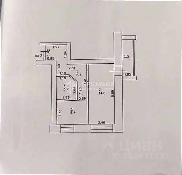 1-к кв. Кировская область, Киров Лянгасово мкр, ул. Октябрьская, 33 ... - Фото 1