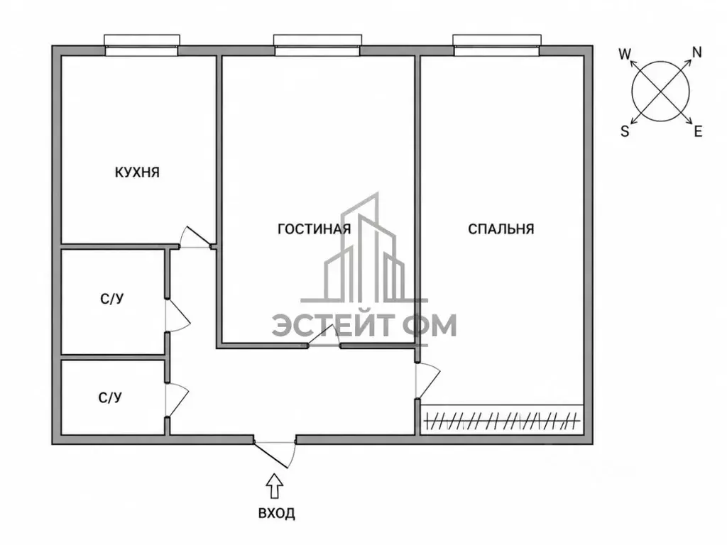 2-к кв. Москва Киевская ул., 16 (58.0 м) - Фото 2
