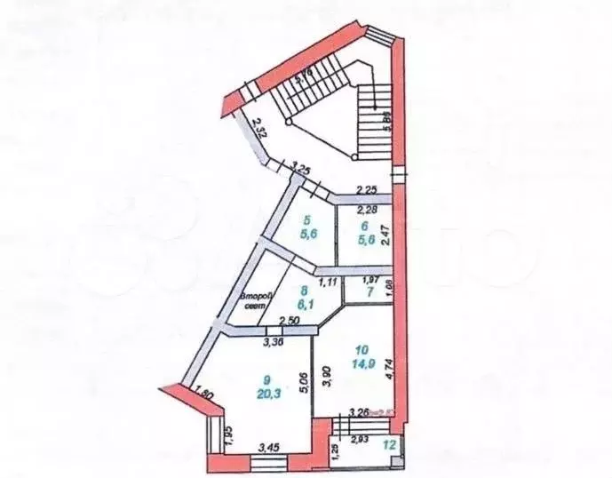 Доля в 1-к. квартире, 54,3 м, 6/6 эт. - Фото 0