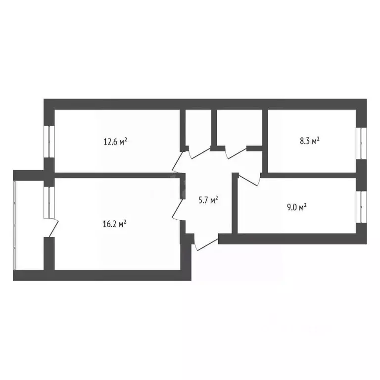 3-к кв. Амурская область, Благовещенск ул. Калинина, 110/4 (58.7 м) - Фото 2