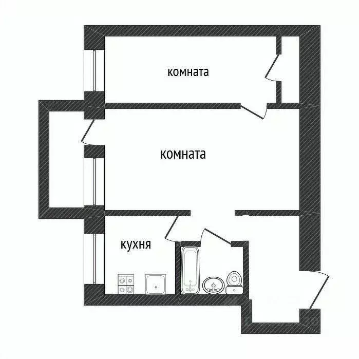 2-к кв. Ленинградская область, Волхов Волгоградская ул., 11 (43.2 м) - Фото 2