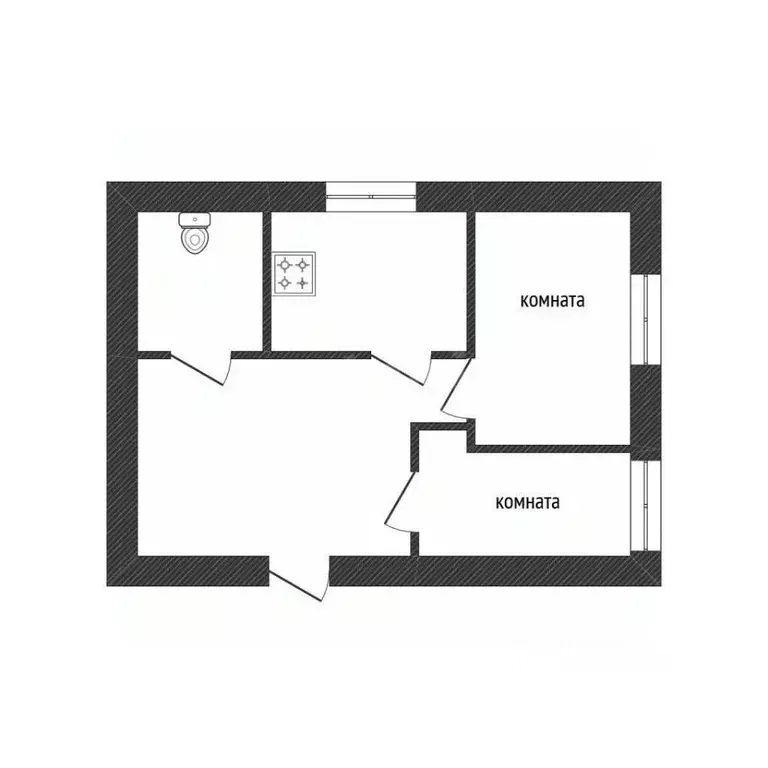 2-к кв. Ленинградская область, Волхов просп. Державина, 55 (42.9 м) - Фото 2