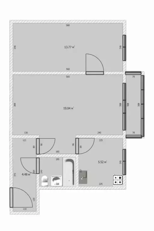 2-к кв. Ярославская область, Рыбинск просп. Серова, 7А (46.0 м) - Фото 1