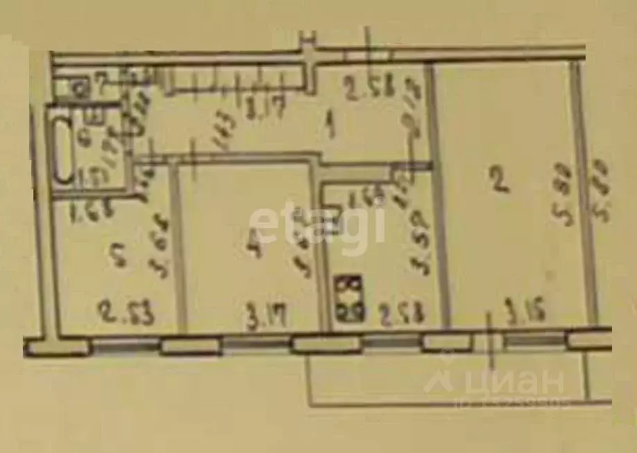 3-к кв. Липецкая область, Липецк 15-й мкр, 19 (64.7 м) - Фото 1