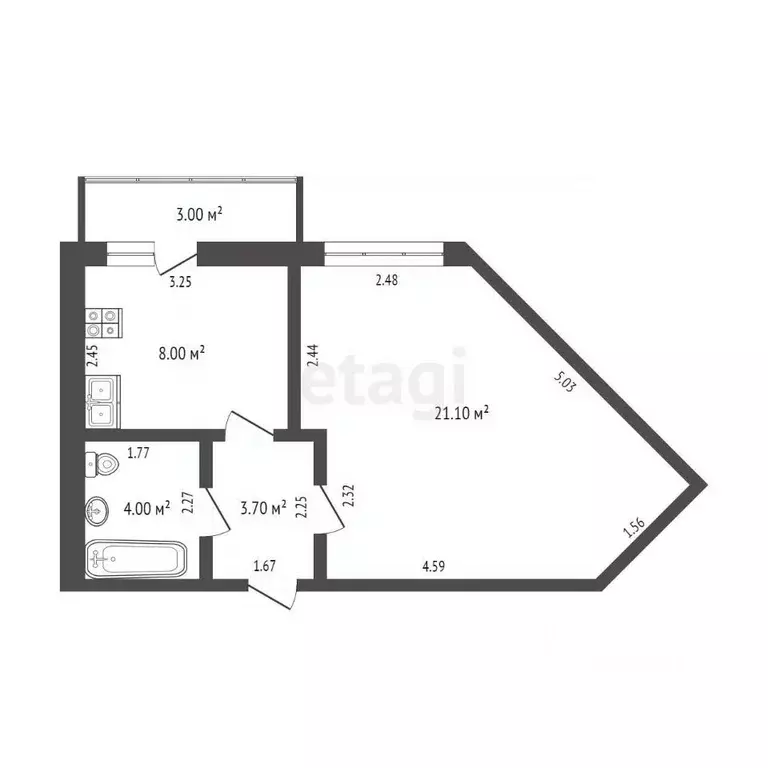 1-к кв. Ростовская область, Таганрог ул. 1-я Котельная, 67 (36.8 м) - Фото 1