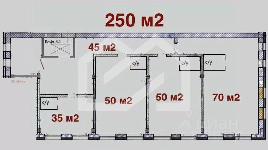 Офис в Москва ул. Фридриха Энгельса, 46С7 (666 м) - Фото 2