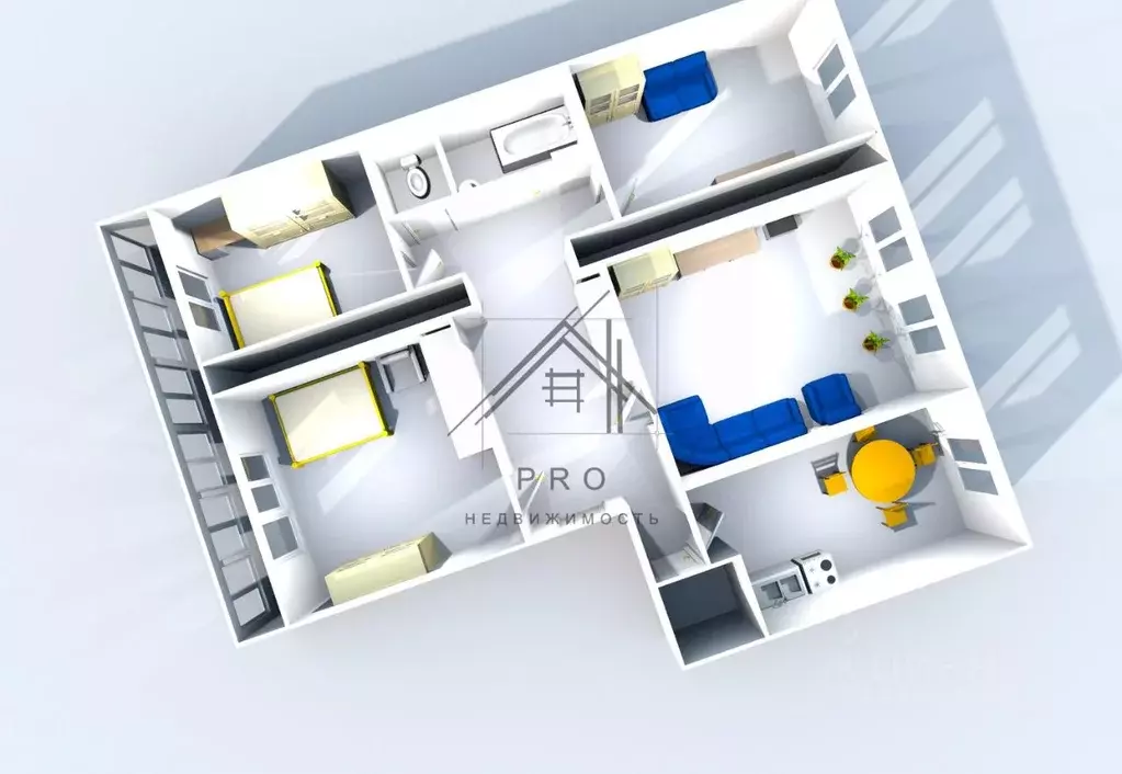 4-к кв. Ярославская область, Ярославль Керамическая ул., 5 (78.4 м) - Фото 2