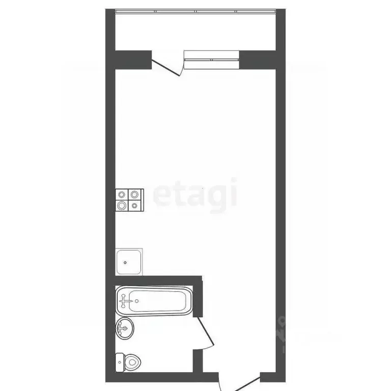 Студия Краснодарский край, Анапа Владимирская ул., 114к1 (22.5 м) - Фото 2