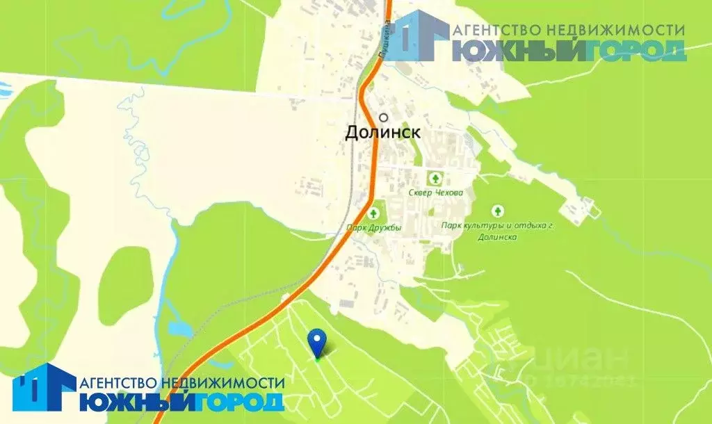Карта долинск ярче