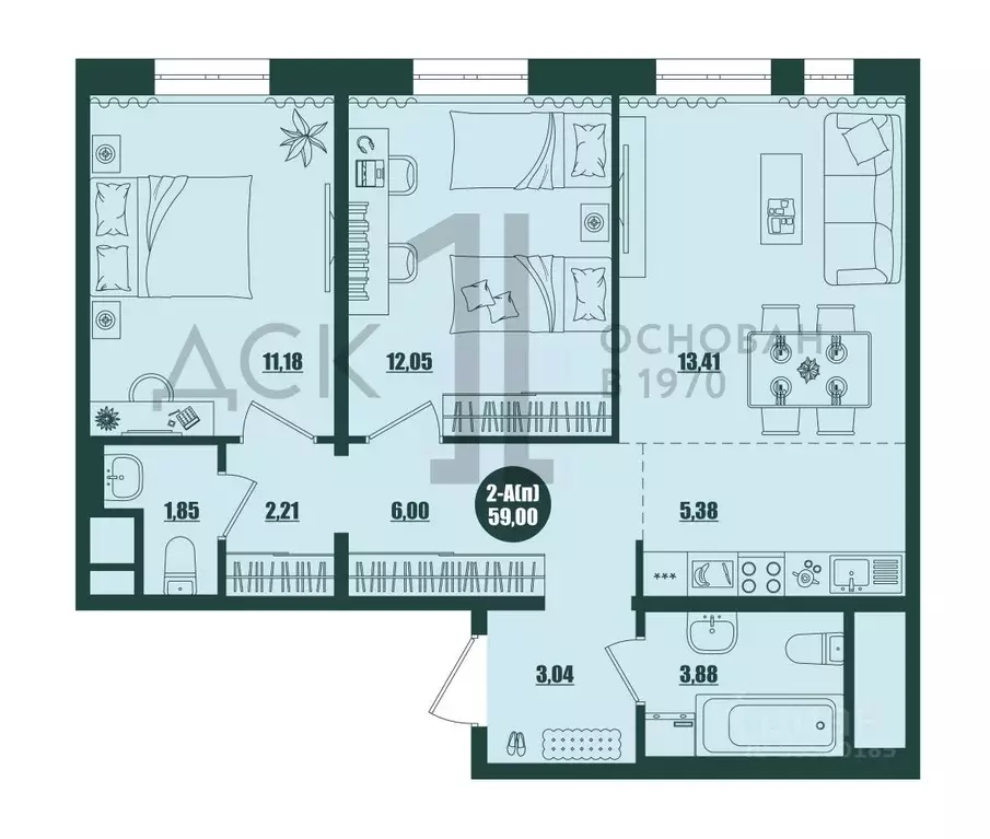 2-к кв. Ханты-Мансийский АО, Сургут 39-й мкр, Крылов жилой комплекс ... - Фото 1