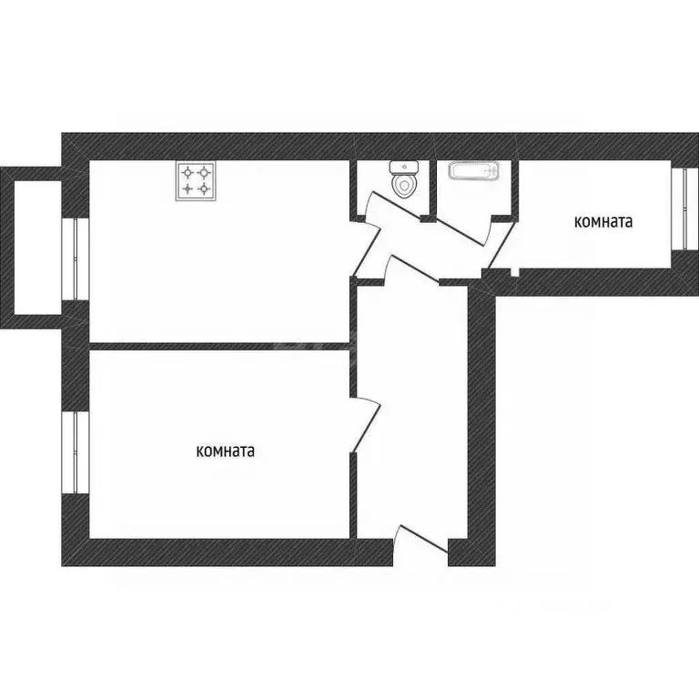 2-к кв. Ленинградская область, Волхов Южный бул., 5 (46.8 м) - Фото 2