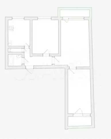 3-к. квартира, 59 м, 3/9 эт. - Фото 0