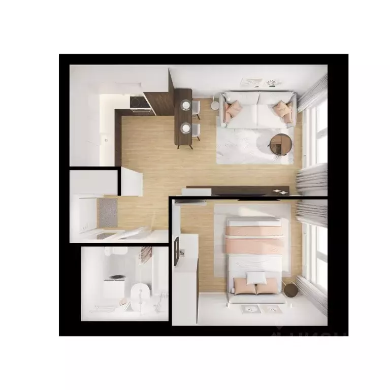 1-к кв. Нижегородская область, Нижний Новгород д. Утечино, Савин Парк ... - Фото 2