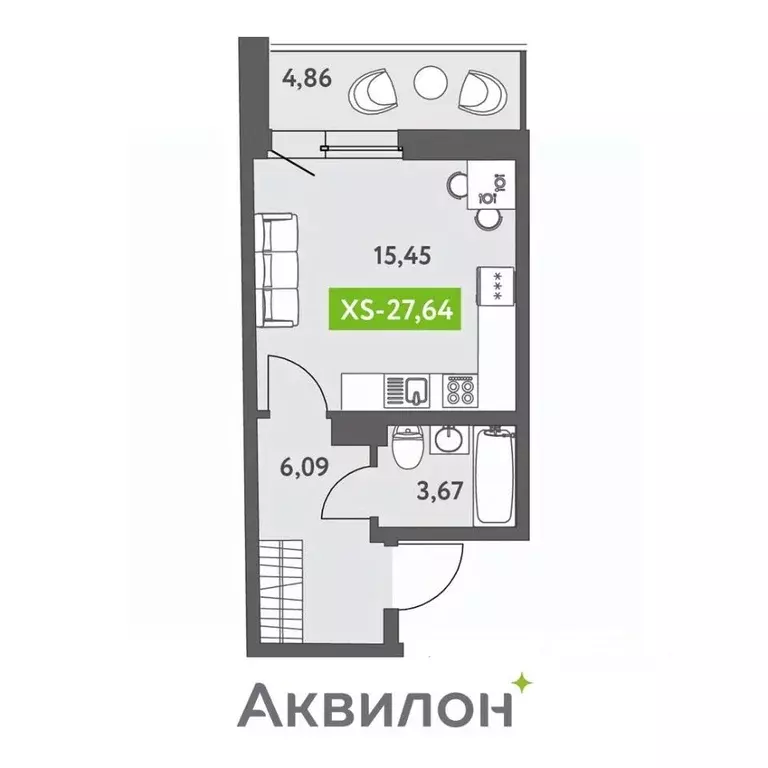 Студия Санкт-Петербург бул. Головнина, 4 (27.4 м) - Фото 0