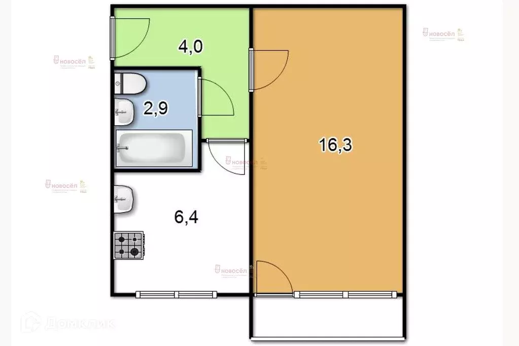 Продаётся 1-к квартира, 30 м - Фото 1