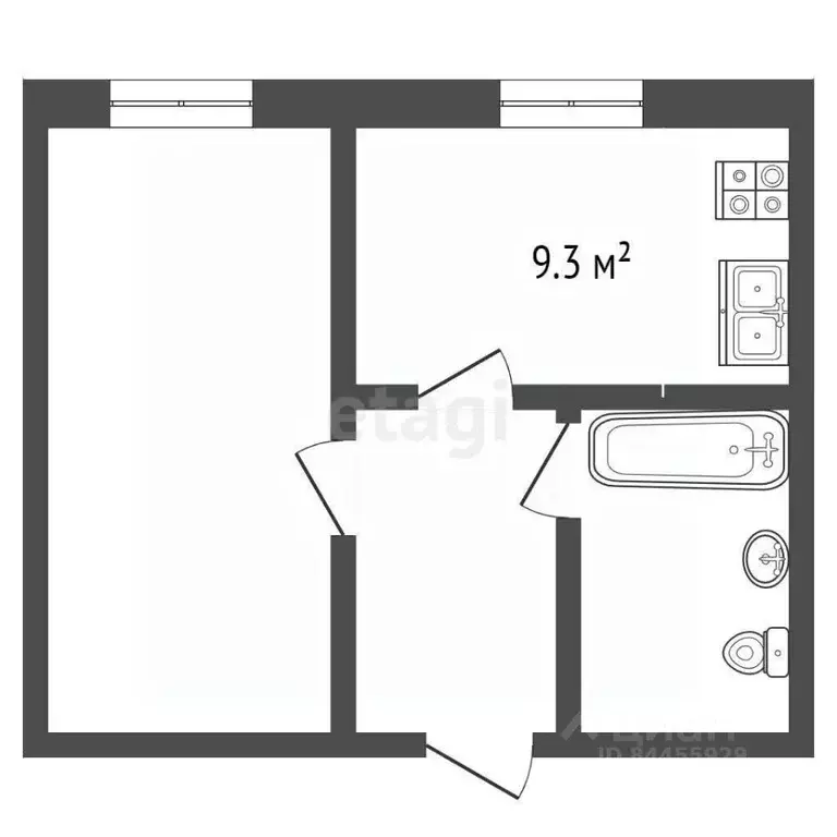 1-к кв. Ростовская область, Таганрог пер. 1-й Новый, 18 (37.3 м) - Фото 1