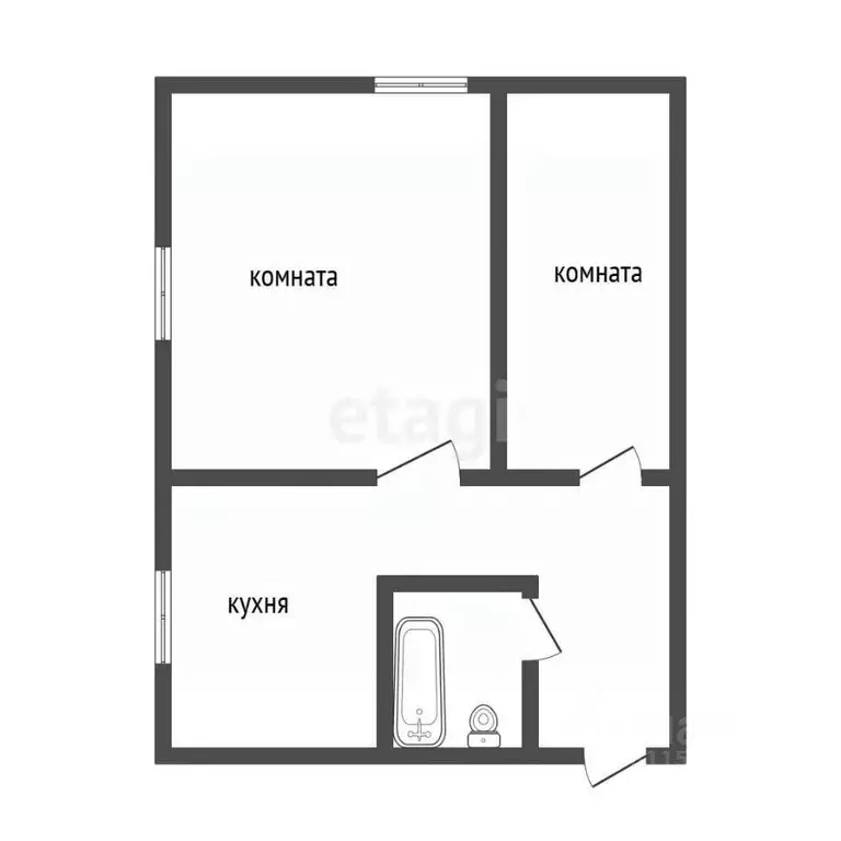 2-к кв. Иркутская область, Ангарск 74-й кв-л, 10 (46.4 м) - Фото 1