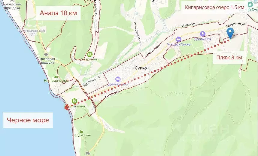 Участок в Краснодарский край, Анапа муниципальный округ, с. Сукко, ... - Фото 2