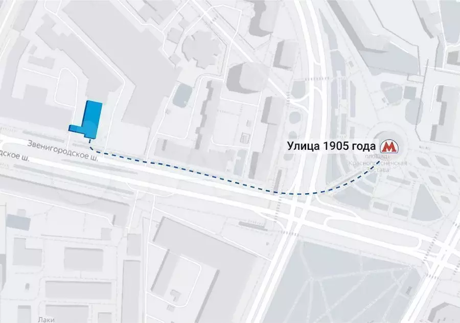 Офис 3900 м у метро Улица 1905 года - Фото 1