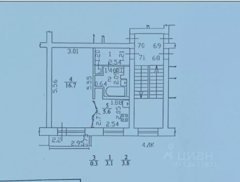 1-к кв. Санкт-Петербург ул. Верности, 16 (29.5 м) - Фото 2