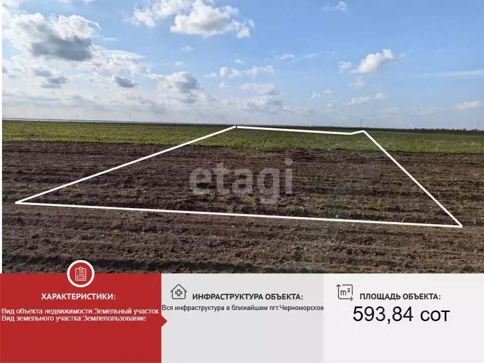 Участок в Крым, Черноморский район, Оленевское с/пос, с. Оленевка  ... - Фото 2