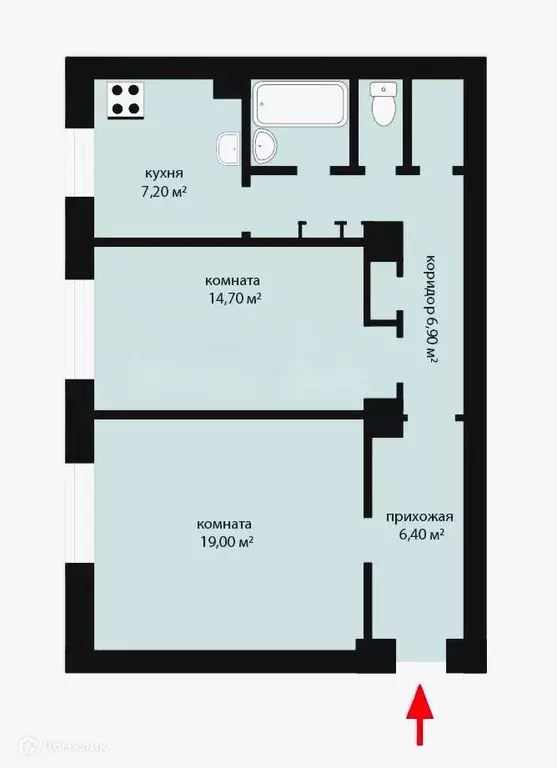 Продаётся 2-к квартира, 60 м - Фото 1