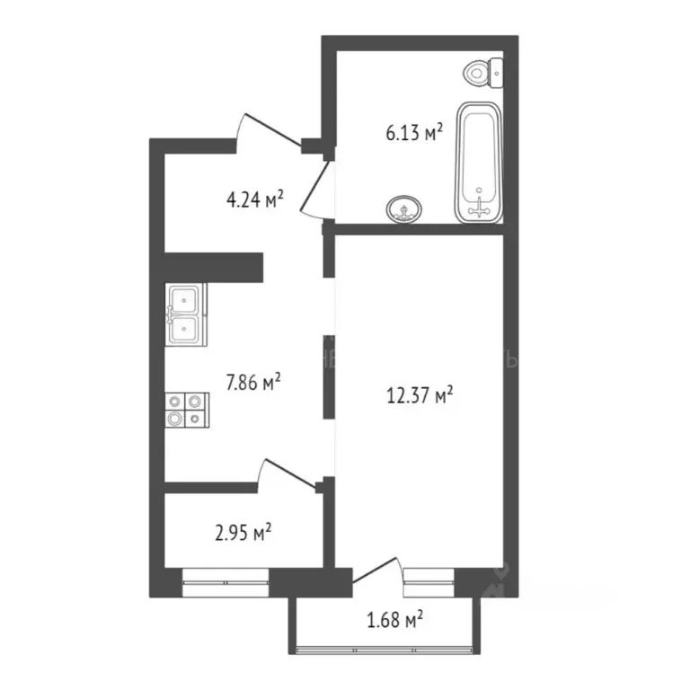 Студия Тюменская область, Тюмень Тарманы мкр, ул. Малышева, 31к1 ... - Фото 2