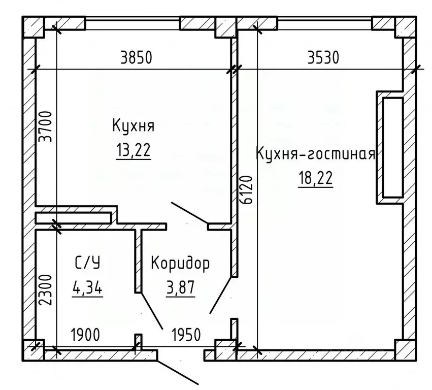 1-к кв. Кабардино-Балкария, Нальчик ул. Байсултанова, 24 (41.16 м) - Фото 2