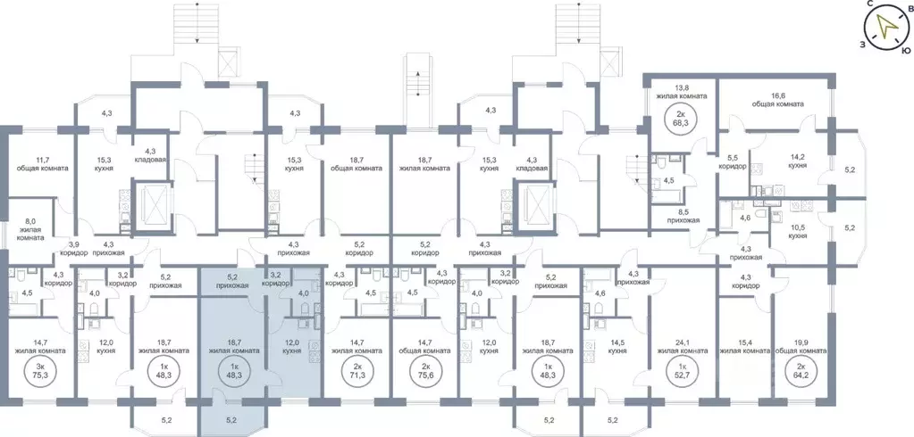 1-к кв. Ханты-Мансийский АО, Нефтеюганск 5-й мкр, 50 (48.3 м) - Фото 2