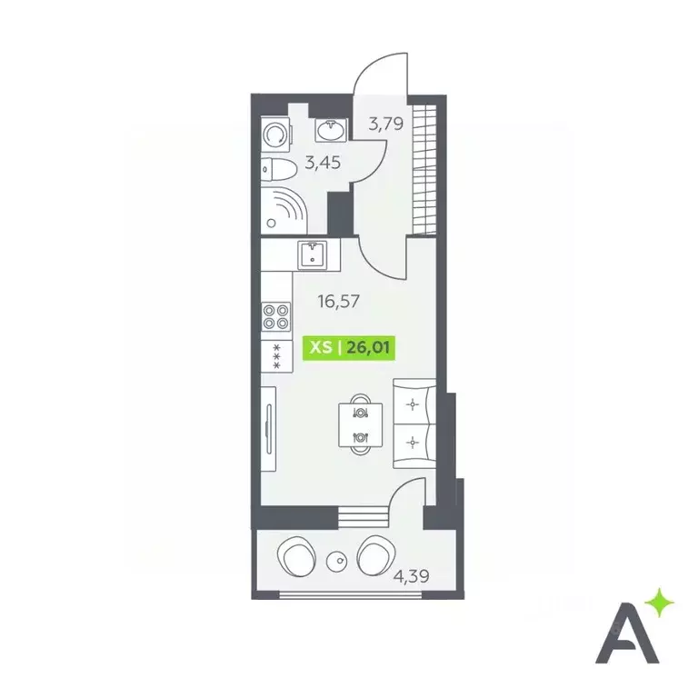 Студия Ленинградская область, Всеволожский район, Заневское городское ... - Фото 1